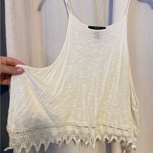 Forever 21 Cream Lace Hem Camisole